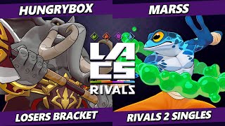 LACS Rivals  Hungrybox Loxodont Vs Marss Ranno Rivals of Aether 2  RoA2 [upl. by Mannos]