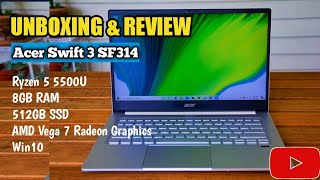 Acer Swift 3  14in FHD  Ryzen 5 5500U  UNBOXING amp QUICK REVIEW [upl. by Bel]