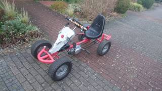 Moped engine powered pedal gokart 50cc [upl. by Perreault388]