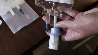 How To Administer IV Medication Using Gravity Infusion  Sutter Infusion Pharmacy Services [upl. by Annayar743]