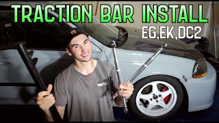 DIY Traction Bar Install 9200 Civic 9401 Integra [upl. by Annekahs]