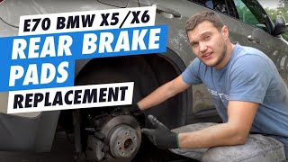 DIY E70 BMW X5X6 Rear Brake Pads Replacement [upl. by Biagi]