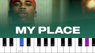 Nelly  My Place piano tutorial [upl. by Harragan53]