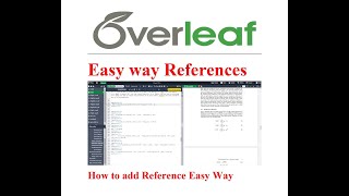 How to add Reference in Overleaf [upl. by Boatwright]