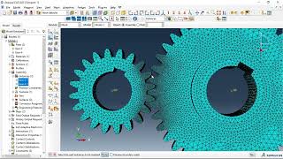 Abaqus Tutorial Modeling and Analysis of spur gear using Abaqus [upl. by Xxam]