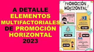 Soy Docente A DETALLE ELEMENTOS MULTIFACTORIALES DE PROMOCIÓN HORIZONTAL 2023 [upl. by Anevad]