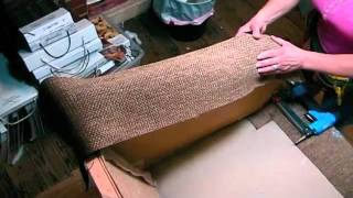 Upholstery How To Cover The Arm Top on a Sofa [upl. by Ayekin670]