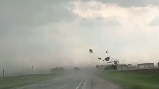 TORNADO OUTBREAK IN IOWA  Close Range Footage 5212024 [upl. by Lairret331]