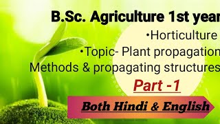 Plant propagation part1  BSc Ag1st year  Horticulture Explanation in both hindi amp English [upl. by Runkel]