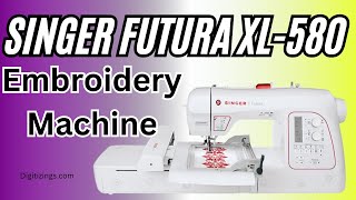 Singer Futura XL 580 Embroidery Machine ggg [upl. by Bradly46]