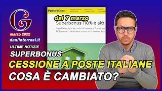 CESSIONE DEL CREDITO con Poste Italiane  cosa è cambiato per Superbonus 110 e gli altri [upl. by Naitsirk425]