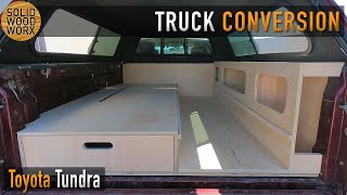 Toyota Tundra Truck Bed Camping Build [upl. by Leahcimdivad]