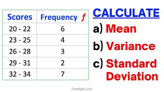 Can You Find Mean Variance amp Standard Deviation of a Frequency Grouped DataTable Simple Tutorial [upl. by Waddell518]