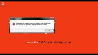 Fix all DLL error  like D3DCompiler dll error [upl. by Taveda788]