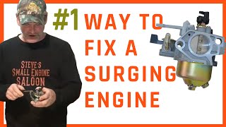 How To FIX A SURGING ENGINE On A Lawn Mower Pressure Washer etc [upl. by Gula188]