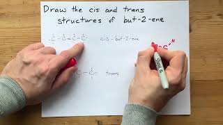 Draw the cis and trans isomers of but2ene [upl. by Venn]