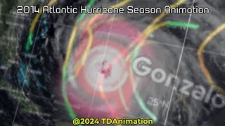 2014 Atlantic Hurricane Season Animation REUPLOAD [upl. by Giulio33]