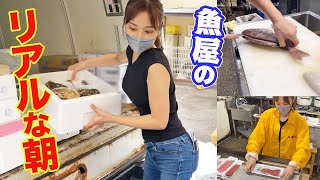 初公開！朝5時からの魚屋の仕入れモーニングルーティン！超リアルな市場の買い付けお見せします！ [upl. by Amzaj88]