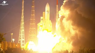 Final Ariane 5 rocket launches pair of satellites from French Guiana [upl. by Lam]