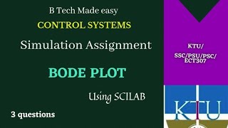 Bode plot simulation assignment solutions Module 3  Control Systems KTU ECT307 EET305 🔥 [upl. by Anide992]