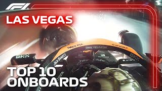 Landos Dramatic Crash And The Top 10 Onboards  2023 Las Vegas Grand Prix  Qatar Airways [upl. by Issak857]