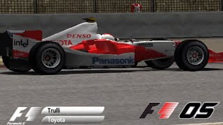 F1 05  Jarno Trulli  Bahrain  Sakhir  PS2 [upl. by Eliathan]