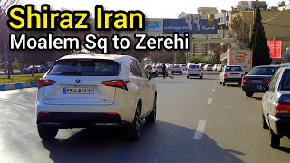 Shiraz iran2022  Moalem Sq To Zerehi amp Ghori Parkشیراز فلکه معلم به زرهی و پارک قوری [upl. by Ennaillij870]