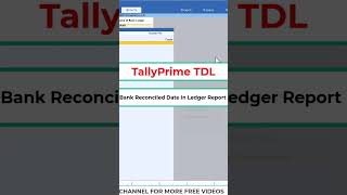 Bank Reconciled Date In Ledger Report tallyprimetamil account reels tallytdl tallyprimetdl [upl. by Bobker]