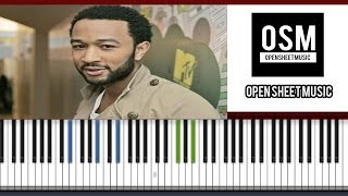 All Of Me  John Legend  Piano Tutorial  SHEET MUSIC  MIDI [upl. by Eryn626]