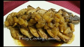 PORK CHOPS WITH APPLE AND RAISIN SAUCE [upl. by Enytsirk]