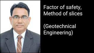 Factor of safety slope stability analysis by method of slices  Geotechnical Engg  CE  AKTU [upl. by Ries]