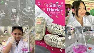 College Diaries Lab daystitrationquizzeschill but productivestudy sessions 👟🧘🏻‍♀️👩🏻‍🔬🌷🧪 [upl. by Trevah]