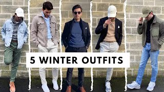 COMMENT SHABILLER EN HIVER  5 IDÉES DE TENUES STYLÉES pour HOMMES ❄️ [upl. by Hayidan]