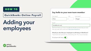 How to add your employees to QuickBooks Online Payroll [upl. by Jaala]