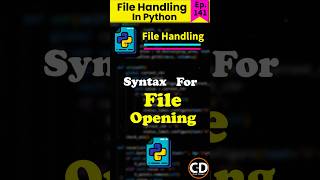 File Handling in Python  File Opening  Python Short Series Ep141 python coding programming [upl. by Michaela]