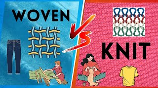 Woven vs Knit fabrics Difference Between Woven and Knit Fabric [upl. by Calysta]