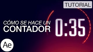 Cómo hacer un contador  Tutorial After Effects [upl. by Kerred156]