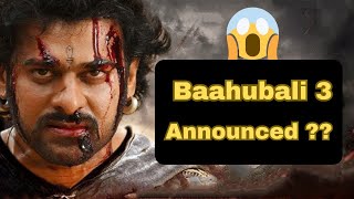 Baahubali 3 Releasing Soon  CineMan [upl. by Sahcnip837]