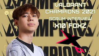 X10 foxz talks about facing VK his teams form before amp during the event  Valorant Champions 2021 [upl. by Kristien613]