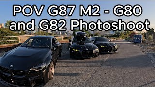 POV Driving 2024 BMW G87 M2  G80 and G82 Photoshoot [upl. by Fernanda]