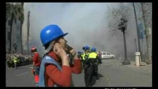 Reportera japonesa en mascletà de las Fallas de Valencia [upl. by Ingar177]