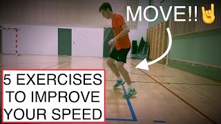 BADMINTON FOOTWORK 8  5 EXERCISES TO IMPROVE YOUR SPEED [upl. by Rezal]