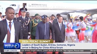 African leaders arrive in Beijing for FOCAC summit [upl. by Adnak309]