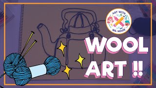 How to create an artwork using a wool  Wool Art [upl. by Takara]