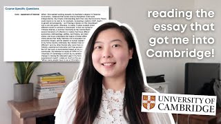 My Cambridge MPhil Masters Personal Statement  TIPS  Ep3 Oxbridge Application Series [upl. by Doggett850]