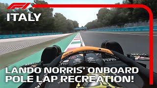 Lando Norris Pole Lap Recreation  2024 Italian Grand Prix  F1 [upl. by Odicalp973]