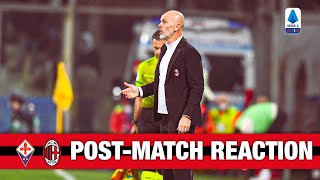 Coach Pioli and Kjær  Fiorentina v AC Milan postmatch Reactions [upl. by Hoes382]