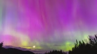 Rare aurora borealis lights up Maine skies [upl. by Demeter]