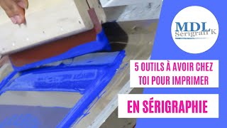 👕 5 OUTILS à avoir CHEZ TOI pour imprimer en SÉRIGRAPHIE 👕 [upl. by Ahsened]