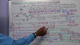 UNSYMMETRICAL FAULT CALCULATIONS – PART – 25 – DOUBLE LINETOGROUND FAULT  PROBLEM [upl. by Maeve]